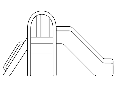 Playground Slide Coloring Page